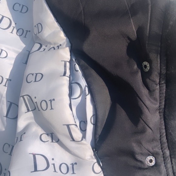 Christian Dior Y2K Black Puffer w/Rabbit Fur Trim EU40 - Picture 7 of 9
